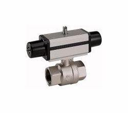 Riegler Messingkugelhahn, Antrieb einfachwirkend - federschließend, 103574