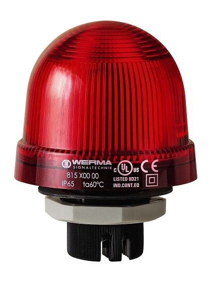 WERMA Blitzleuchte Einbaumontage 12VDC RD- rot, 817.100.54