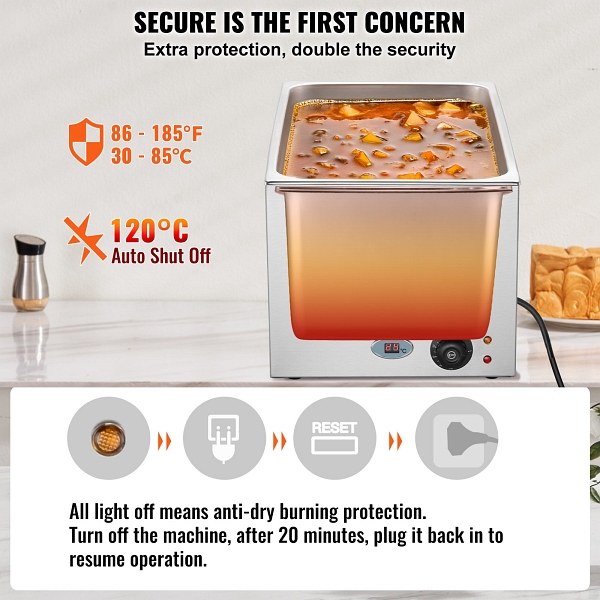 VEVOR Speisenwärmer Chafing Dish Gastronormbehälter 8x8Qt Buffet Glasschild Syspbwq812fs6n0v9v2 VEVOR Speisenwärmer Chafing Dish Gastronormbehälter 8x8Qt Buffet Glasschild Syspbwq812fs6n0v9v2