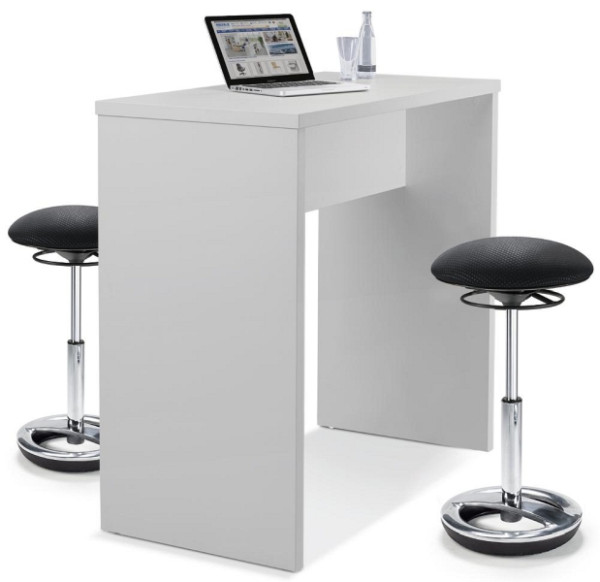 Deskin Steh- und Bistrotisch PREMIUM, Holzdekor Lichtgrau, B 1200 x H 1130 x T 600 mm, 275567