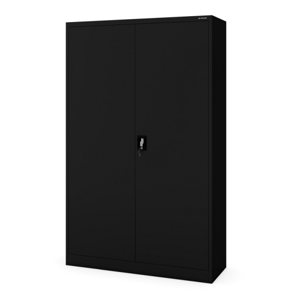 Jan Nowak Metall-Aktenschrank fürs Büro JAN II, 1150 x 1850 x 400 mm, schwarz, 1821