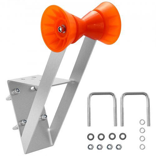 VEVOR Bootsanhänger-Sitz mit 50,8–76,2 mm Windenpfosten, Windstand, orange TPU-Rolle & U-Bolzen, für Jetski, Segelboot, verzinkt, CYJPZJZJZ000FYDBP001V0
