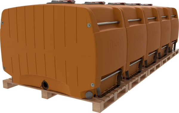 Cemo Modulfass 10000 l orange Verkettung 5 x 2000 l-Modul, 12270