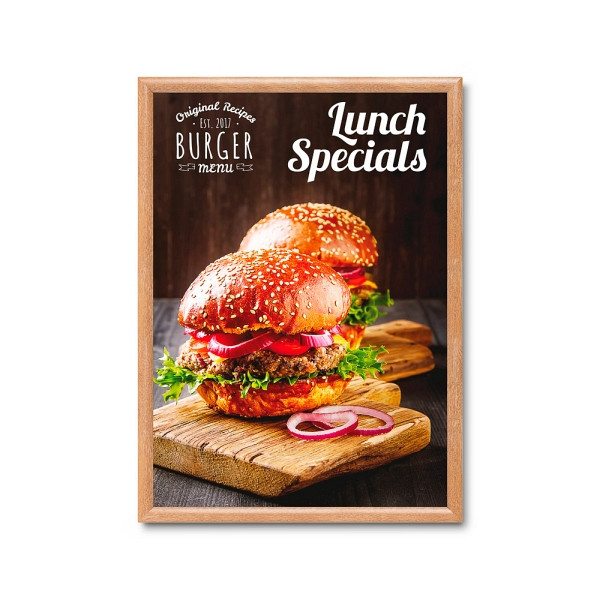 Showdown Displays 25 mm Klapprahmen Gehrungsecken 50 x 70 cm Holz, KR50x70G25LB