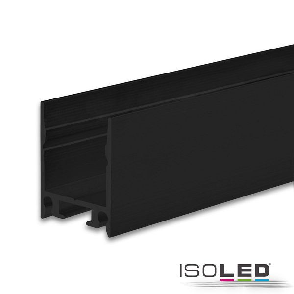 ISOLED LED Aufbauleuchtenprofil HIDE SINGLE Aluminium schwarz RAL 9005, 200cm, 114798