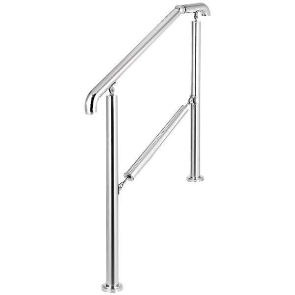 Groking Treppengeländer 3 M – Metall, Schwarz, Wandmontage, Für Stufen & Veranda, Trägt 200 Kg