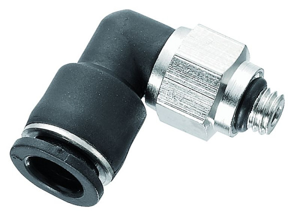 Prevost Micro 90° - Winkelstück mit zylindrischem Außengewinde - RCC MG, Metrisches AG= M5, für Schlauch mit Außen-Ø= 3 mm, VE: 10 Stück, RCC MG03M5