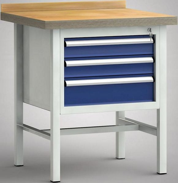KLW Profi-Werkbank - 1500 x 700 x 905 mm L x T x H (ERGO-Version), 100EA/100EA/150EA, WP058E-0750M45-E7022