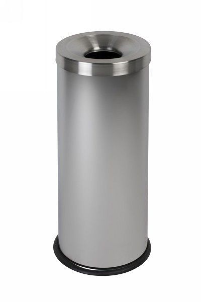 Orgavente GRISU, Sicherheits-Abfallbehälter aus Edelstahl gebürstet, H x Ø 600x266 mm, 30L, 770030