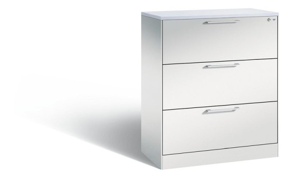 C+P Hängeregistraturschrank Asisto, H1010xB800xT435mm, Farbe: Lichtgrau, Bügelgriff, 146043-312 S10084
