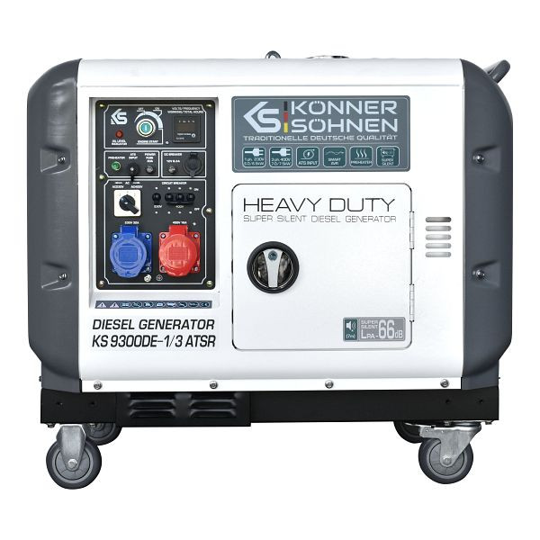 Könner & Söhnen Diesel-Generator KS 9100HDE-1/3 ATSR (EURO V) + Tragbare Powerstation KS 200PS, KS 9100HDE-1/3 ATSR