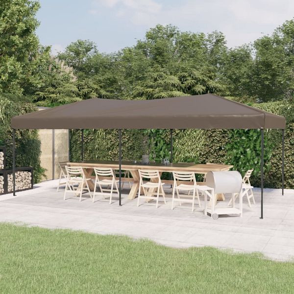 vidaXL Partyzelt Faltbar Taupe 3x6 m, Oxford-Gewebe, 93540
