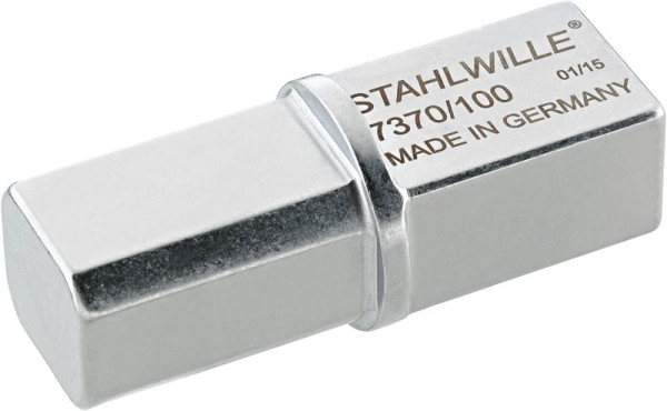 STAHLWILLE Einsteckadapter Nr.7370/100 Werkzeugaufnahme 24,5x28 mm Außen-4kant 22x28 mm Länge 85 mm, 58291100