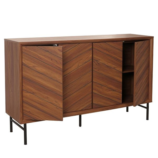 Mendler Sideboard HWC-M50, Schrank Kommode Highboard Anrichte, 94x151x40cm, braun, 105389+105390
