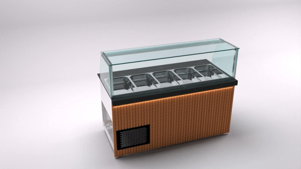 SGS Gastro Saladette, 172 cm - Holzfront, 3 Türen, 5 x GN 1/1, BSS172