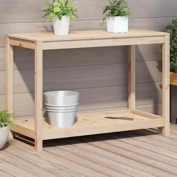 vidaXL Pflanztisch mit Ablage 108x50x75 cm Massivholz Kiefer, 832402