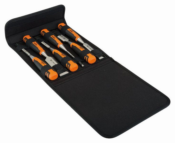 Bahco Stechbeitel-Satz, 6,10,12,18,25,32 mm, in Tasche, 424P-S6-PP