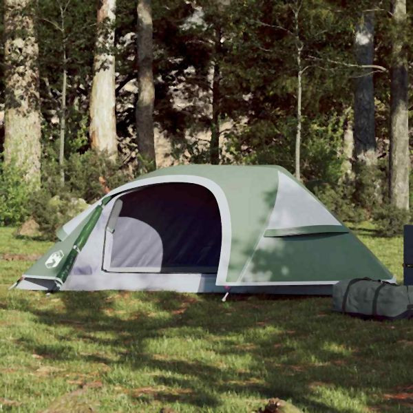 vidaXL Kuppel-Campingzelt 1 Person Grün Wasserdicht, 94559