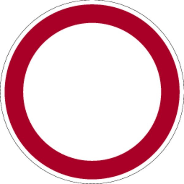 Schilder Klar Verbotszeichen / Zusatztext, 300x0.45 mm Aluminium geprägt, 3025/53