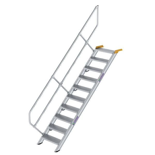 Munk Günzburger Steigtechnik Treppe 45° Stufenbreite 600 mm 10 Stufen Aluminium geriffelt, 600250