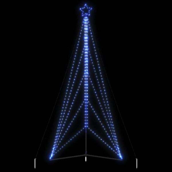 vidaXL Weihnachtsbaum-Beleuchtung 615 LEDs Blau 404,5 cm, 4016422