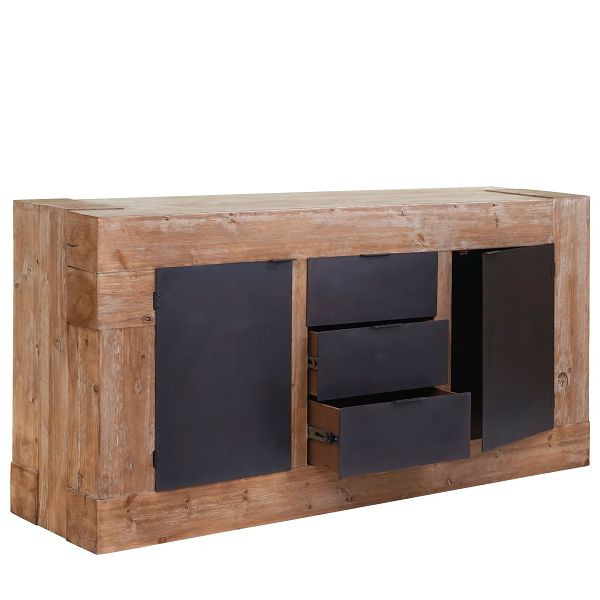 Mendler Sideboard HWC-A15, Kommode Schrank Anrichte, Tanne Holz rustikal massiv 90x160x45cm 67kg, 61758