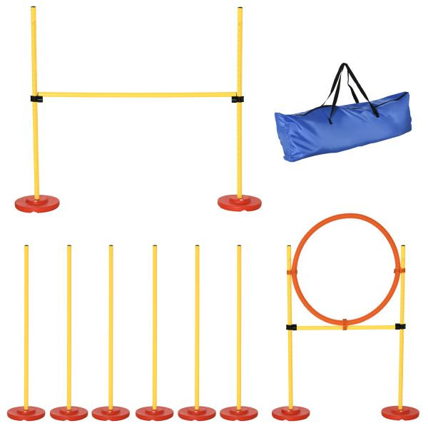 PawHut Hunde Agility Set 3-in-1-Training Haustiere Inklusive Tasche, D07-026