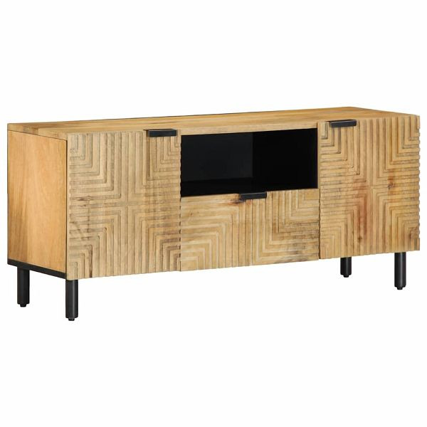 vidaXL TV-Schrank Braun 105x33x46 cm Massivholz Mango, 4017734