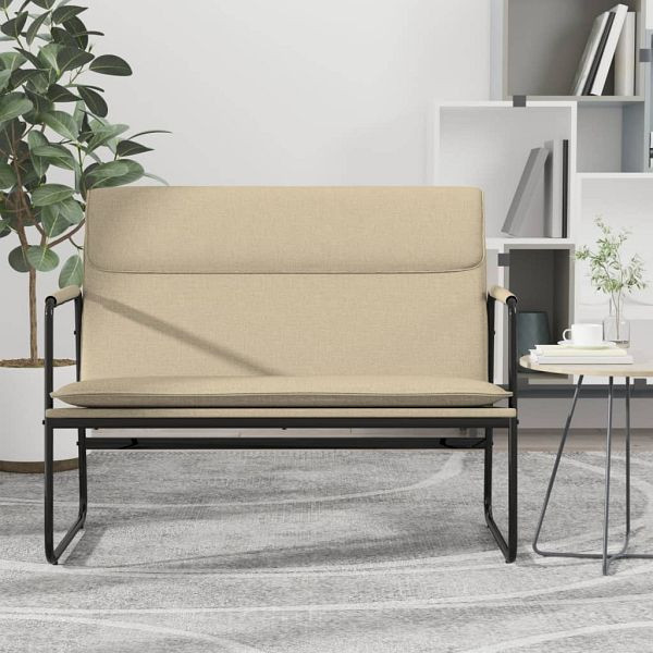 vidaXL Sitzbank Creme 100x64x80 cm Stoff, 351357, 8720845675639