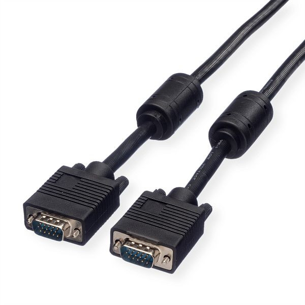 ROLINE Monitor-Kabel mit Ferritkern+DDC, HD15 ST-ST, 6 m, 11.04.5656
