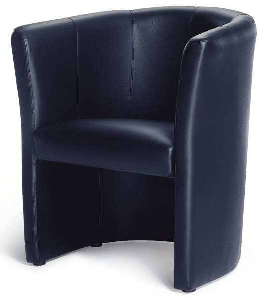 Deskin Designsessel, ohne Rollen, Bezug Kunstleder, Farbe dunkelblau, 227116