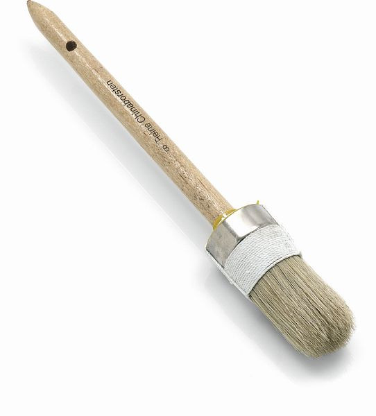 Nölle Handwerker-Ringpinsel, reine helle Chinaborste Größe 02, Borstenlänge 70 mm, Fadenvorband doppelt, VE: 12 Stück, 52202