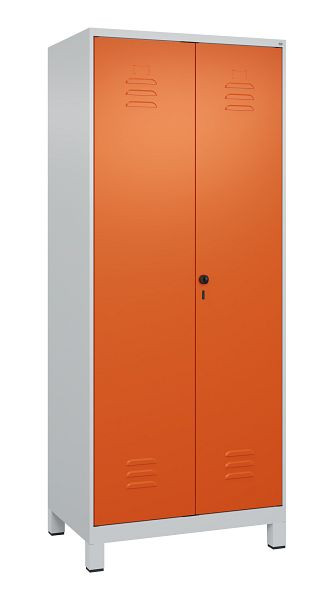 C+P Mehrzweckschrank Classic PLUS, Wäsche-/Kombispind, Füße, 2 Abteile, 1950x800x500mm, 7035/2004, Drehriegel, 080610-22 S10030