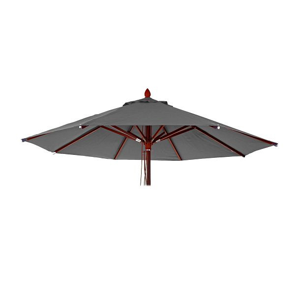 Mendler Ersatz-Bezug für Gastronomie Holz-Sonnenschirm HWC-C57, Sonnenschirmbezug, rund Ø3m Polyester 3kg, anthrazit, 76659