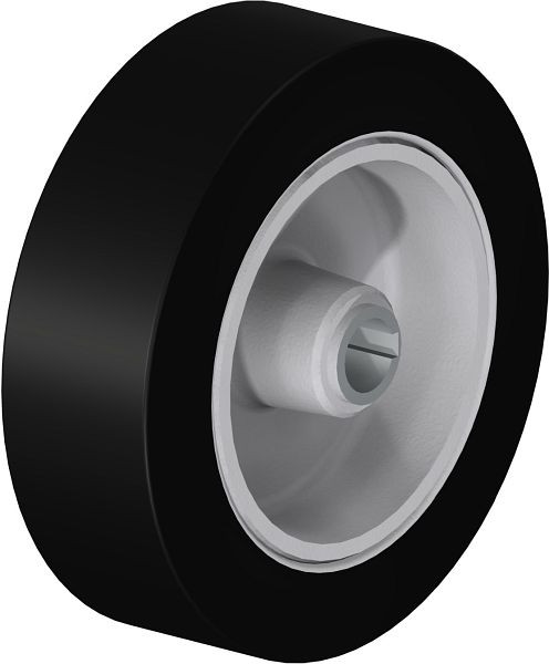 Blickle REV 250x80/30-90-N Rad aus Elastik-Vollgummi, Schwarz, 462853