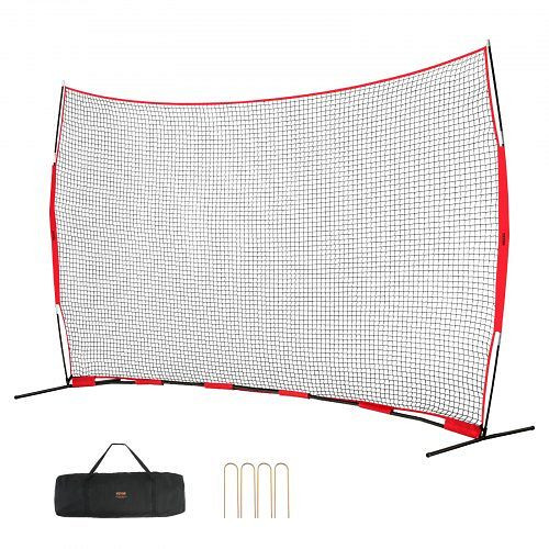 VEVOR Barrikaden-Backstop-Netz, 507 x 140 x 312 cm Tragbare Übungsausrüstung, Schutzschirm für Baseball, Softball, Fußball, Hockey, DQW1610YC000DU462V0