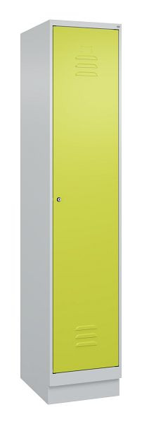C+P Umkleidespind Classic PLUS, Sockel, 1950x400x500mm, 7035/0024, Zylinderschloss, 080020-12 S10025