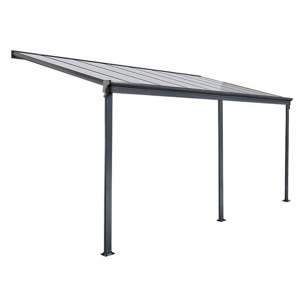 HOME DELUXE Terrassenüberdachung SOLIS - 557 x 303 x 226/278 cm Grau, 7875