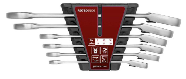 GEDORE red R07205106 Ringratschenmaulschlüssel-Satz 6-teilig, 3301084