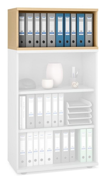 Deskin Aufsatzregal MULTI M pro, Dekor: Buchedekor, BxHxT: 800 x 390 x 420 mm, 272680