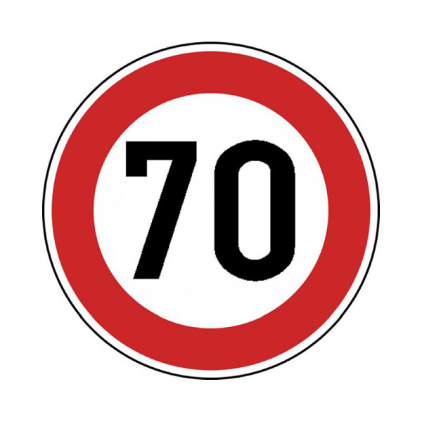 Stein HGS Zulässige Höchstgeschwindigkeit km/h (Wunschangabe) Nr. 274, 420 mm / RA1 / Flachform 3 mm, 70 km/h, 274-113-70