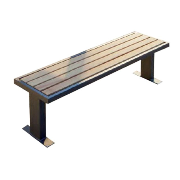 Stein HGS Sitzbank 'Delion', zum Aufdübeln, RAL 6005 moosgrün, Robinie, ohne Rückenlehne, Sitzfläche: 1527 mm, 25266-0306