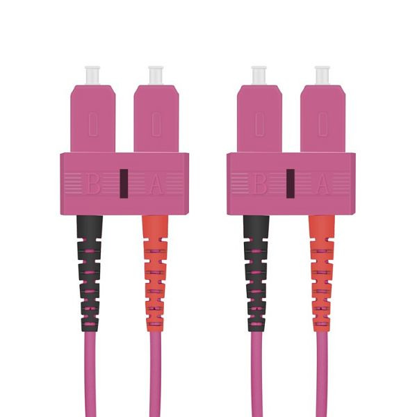 Helos LWL Patchkabel SC/SC Duplex50/125µm OM4 erikaviolett 20,0m, 115829