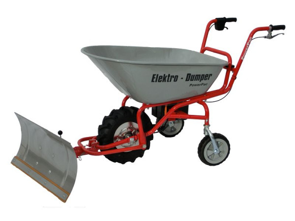 PowerPac Akkuschubkarre ED120 mit 115L Wanne und Schneeschild, ED120-Schnees., 4260300851061
