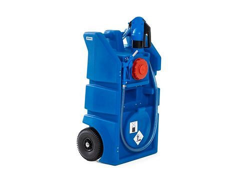 DENIOS Mobiler Harnstoff-Trolley PolyMove 110, aus Polyethylen, Handpumpe, 110 l Volumen, 307745