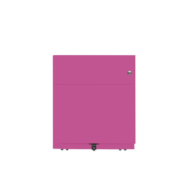 Bisley Rollcontainer Note™, 2 Schubladen, Tiefe 775 mm, Griffleiste, 681 fuchsia, NWA79M7BF681