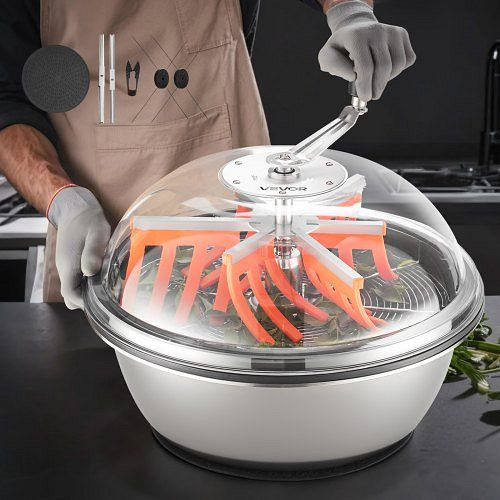 VEVOR Erntemaschine, 48 cm Knospentrimmer, Edelstahlklingen, Nass- & Trocken-Schneidemaschine für Blätter & Blumen, SDKSCJ19YCSDLYB2M001V0