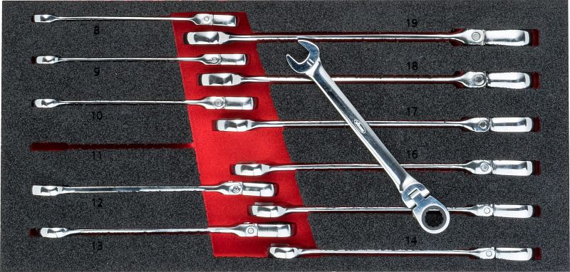 VIGOR Ratschen-Ring-Maulschlüssel ∙ Kurz ∙ V2828 ∙ Außen-Sechskant