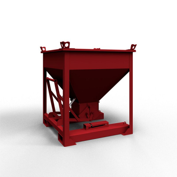 STEIN HGS Betonsilo, rot, 750 L, Rubinrot (RAL 3003), Stahl, 80503.0008