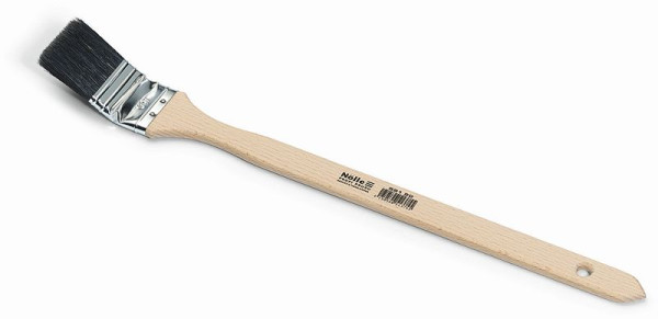 Nölle Maler-Heizkörperpinsel 2,5", schwarze Borstenmischung, 2,5" = 60 mm, Borstenlänge 55 mm, Zwinge vernickelt, VE: 12 Stück, 59125